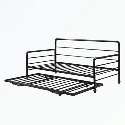 Twin Size Daybed with Adjustable Trundle