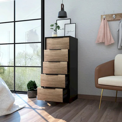 TUHOME Kaia 5 Drawer Dresser, Vertical Dresser
