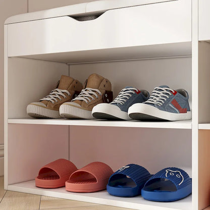 Shoe Storage Bench Padded Cushion Entryway Bench with Flip-Open Box - 47.2Wx21.2D