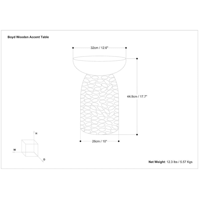 WYNDENHALL Willis 13 inch Wide Solid Wood Contemporary Accent Table & Fully Assembled - 12.6 D x 12.6 W x 17.7 H