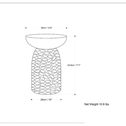 WYNDENHALL Willis 13 inch Wide Solid Wood Contemporary Accent Table & Fully Assembled - 12.6 D x 12.6 W x 17.7 H