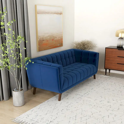 Kameron Mid Century Modern Style Channel Tufted Sofa Couch for Living Room