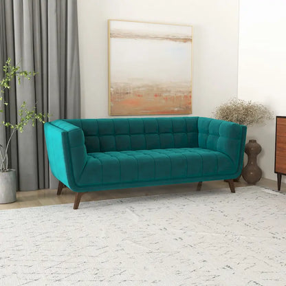 Kameron Mid Century Modern Style Channel Tufted Sofa Couch for Living Room