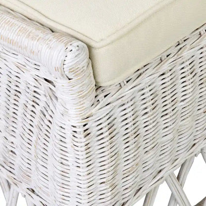 Natural Rattan Cushioned Dining Accent Chair by East at Main