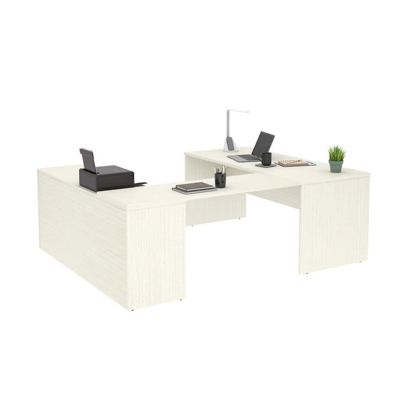 Bestar i3 Plus U-Desk with Two Drawers