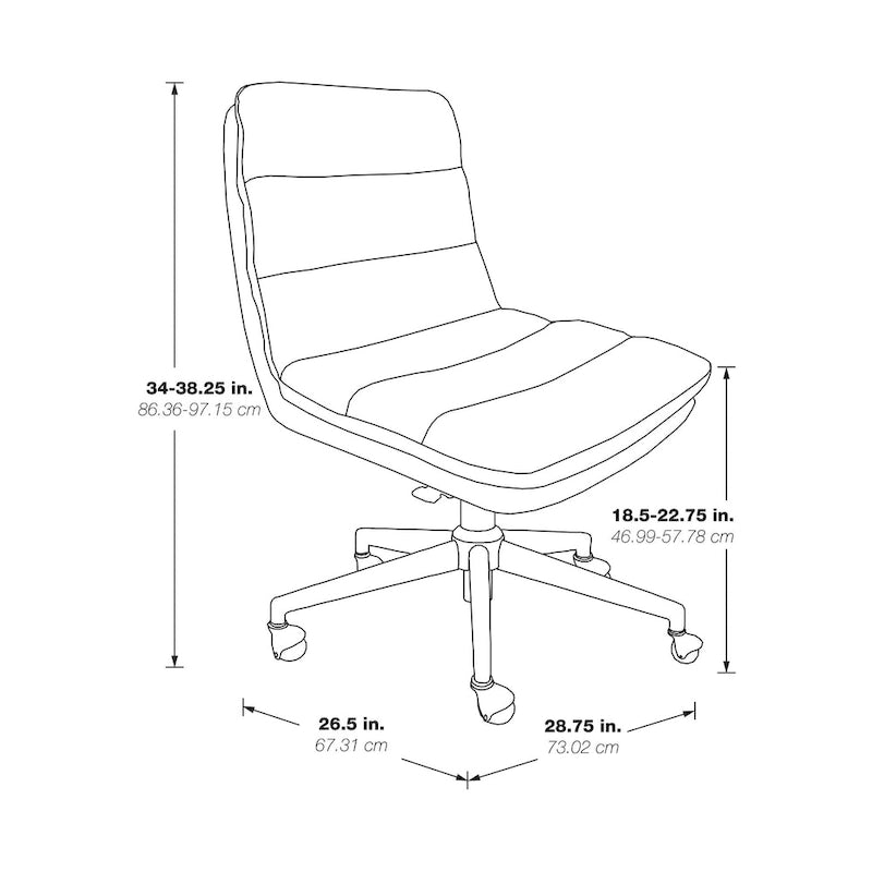 Legacy Swivel Office Chair in Faux Leather