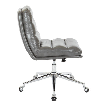 Legacy Swivel Office Chair in Faux Leather