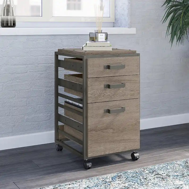 Refinery 3-drawer Mobile File Cabinet
