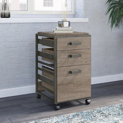 Refinery 3-drawer Mobile File Cabinet
