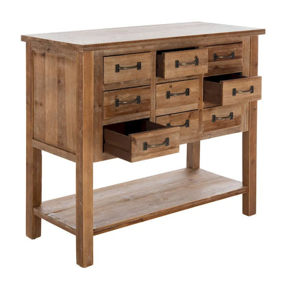 SAFAVIEH Neppie Natural Oak 9-Drawer Chest
