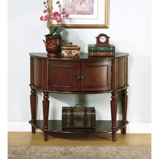 Cambridge Brown Traditional Wood Console Table