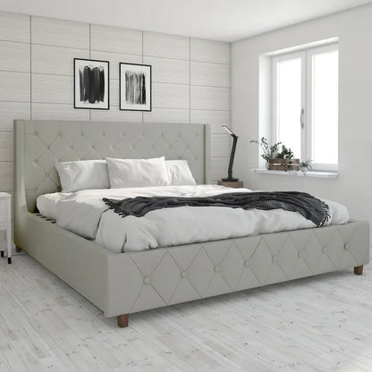 CosmoLiving by Cosmopolitan Mercer Upholstered Platform Bed Frame