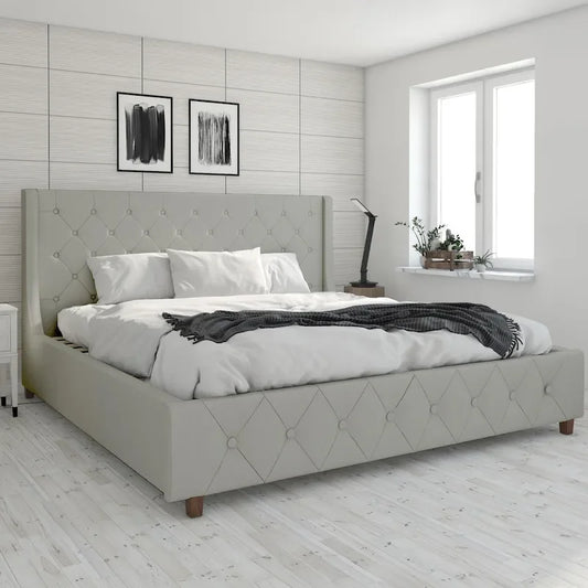 CosmoLiving by Cosmopolitan Mercer Upholstered Platform Bed Frame