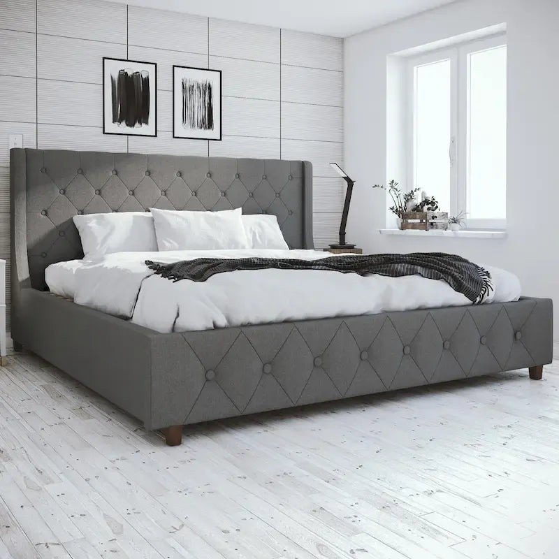 CosmoLiving by Cosmopolitan Mercer Upholstered Platform Bed Frame