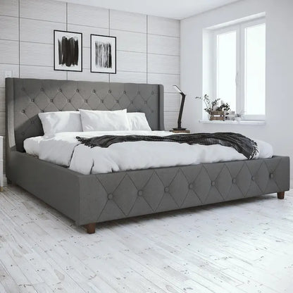 CosmoLiving by Cosmopolitan Mercer Upholstered Platform Bed Frame