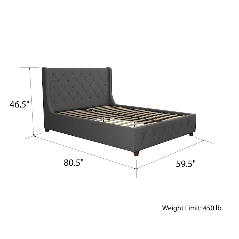 CosmoLiving by Cosmopolitan Mercer Upholstered Platform Bed Frame