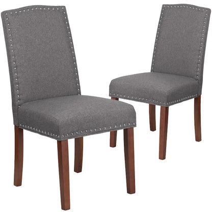 Parsons Chair with Silver Nailhead Trim (Set of 2)