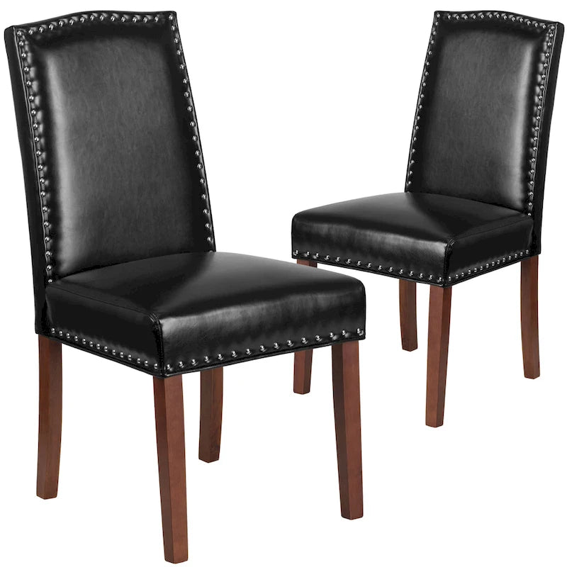 Parsons Chair with Silver Nailhead Trim (Set of 2)