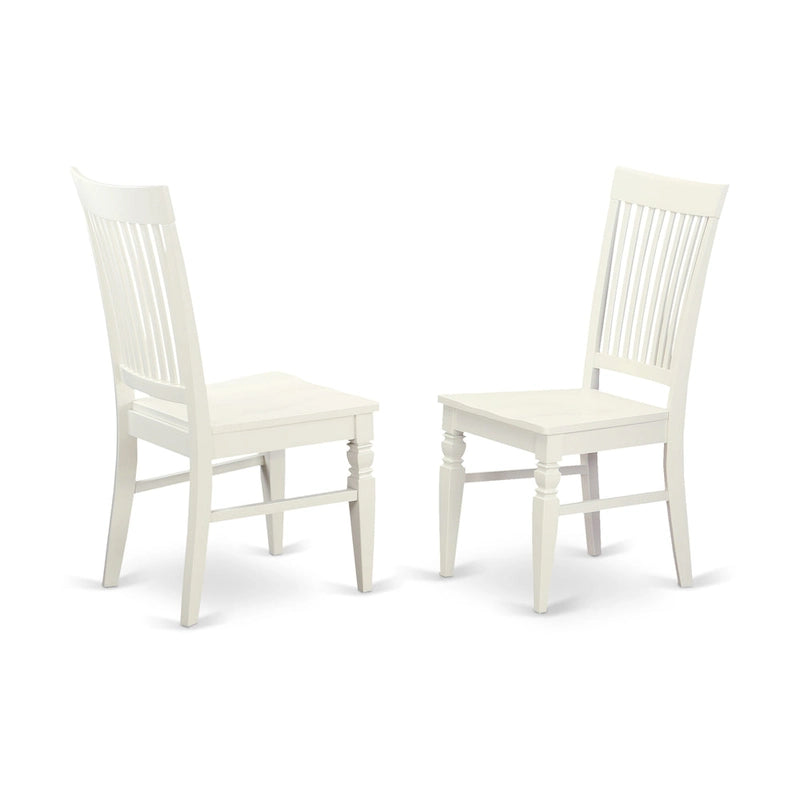 East West Furniture 3 Piece Dinette Set Contains a Round Dining Table and 2 Dining Room Chairs, (Finish Options)