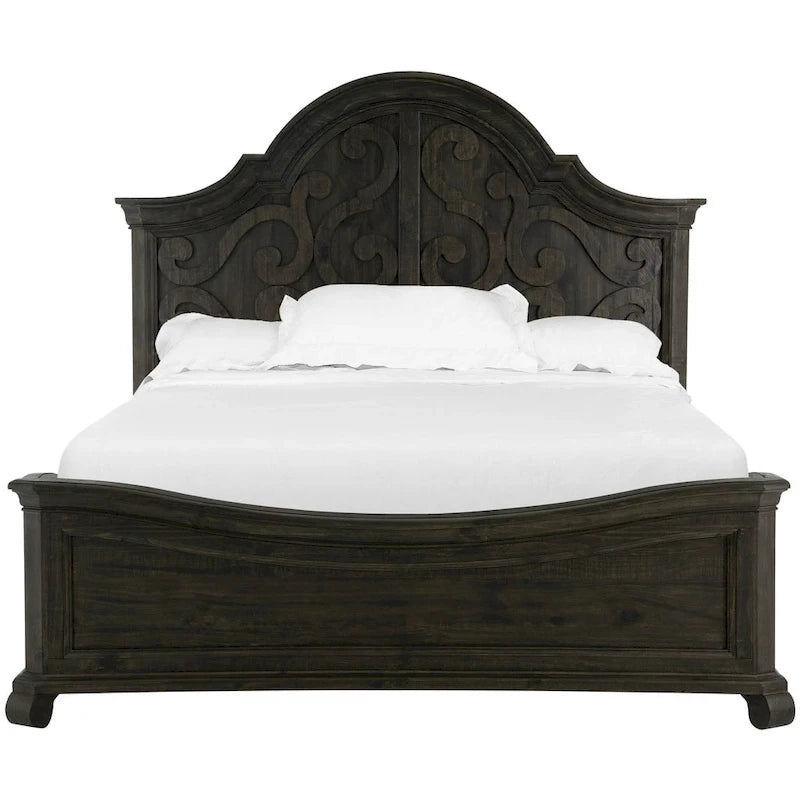 Bellamy Traditional Peppercorne Shaped Panel Bed