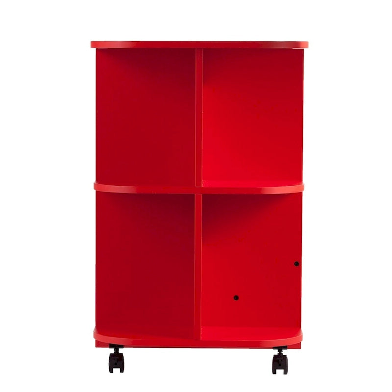 SEI Furniture Eastwick Farmhouse Red Foldable Rolling Sewing Table/ Craft Station