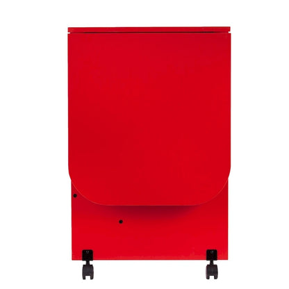 SEI Furniture Eastwick Farmhouse Red Foldable Rolling Sewing Table/ Craft Station