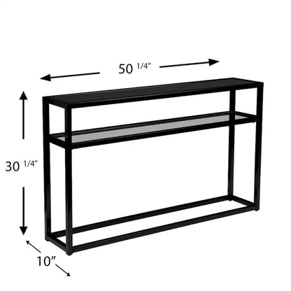 SEI Furniture Baldrick Modern 50 Long Console Table with Shelf