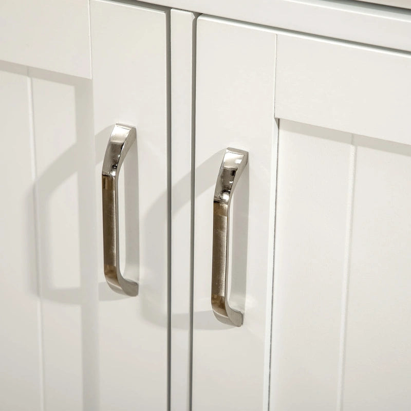 HOMCOM Buffet Cabinet with Storage, Kitchen Sideboard with 2-Layer Wood Countertop, Adjustable Shelves, and Drawers