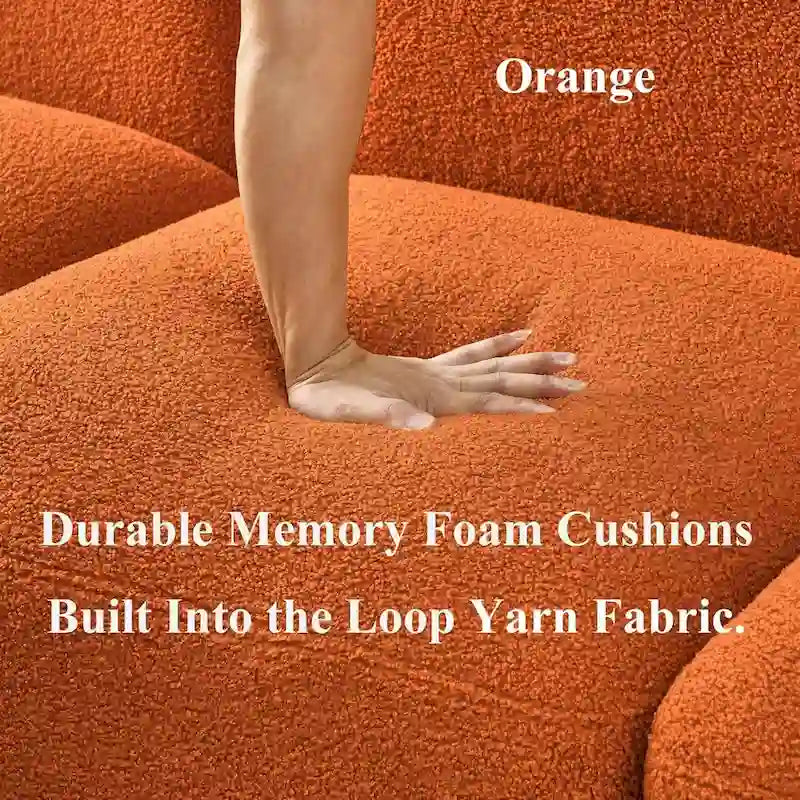 Modern Modular L-Shape Sectional Sofa Set, DIY Combination, 3 Seat Upholstered Couch with Chaise Lounge for Living Room