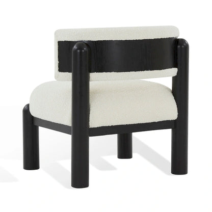 SAFAVIEH Couture Dineke Faux Shearling Accent Chair - 26 In. W x 26 In. D x 28 In. H - 26Wx26Dx28H