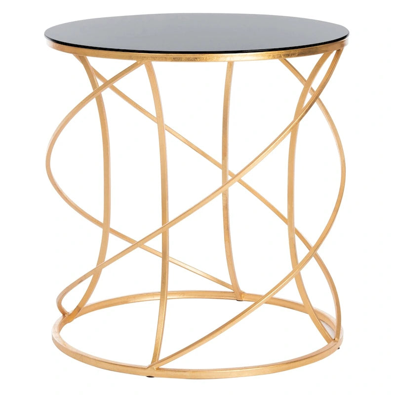 SAFAVIEH Treasures Jeanine Gold/ White Top Accent Table - 20 x 20 x 21.2 - 20Wx20Dx21H
