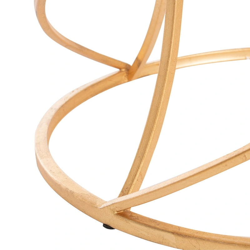 SAFAVIEH Treasures Jeanine Gold/ White Top Accent Table - 20 x 20 x 21.2 - 20Wx20Dx21H