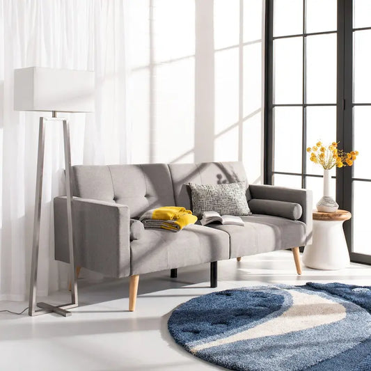 SAFAVIEH Tamekia Foldable Futon Bed with Pillow - 74.8 x 31.9 x 34.7