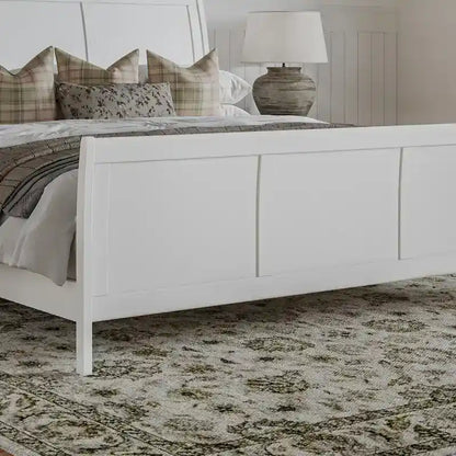 AFI, Portland Solid Wood Low Profile Platform Bed with Matching Footboard