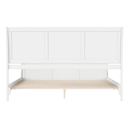 AFI, Portland Solid Wood Low Profile Platform Bed with Matching Footboard