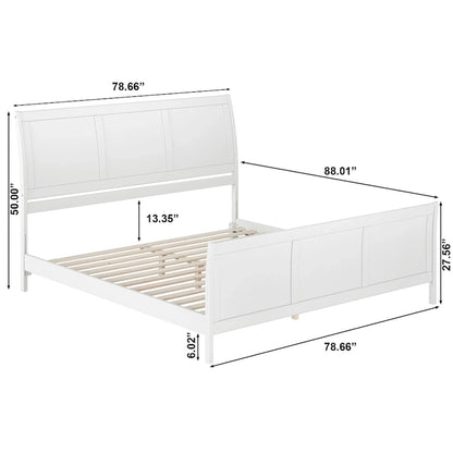 AFI, Portland Solid Wood Low Profile Platform Bed with Matching Footboard
