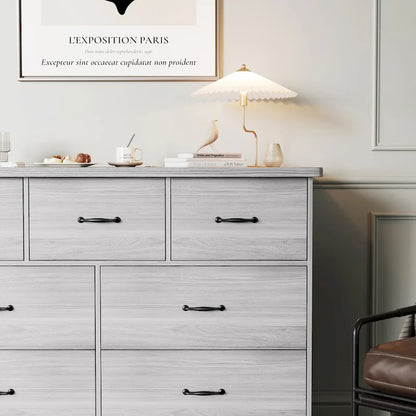 Modern Dresser for Bedroom, 7 Drawer Double Dresser Sideboard