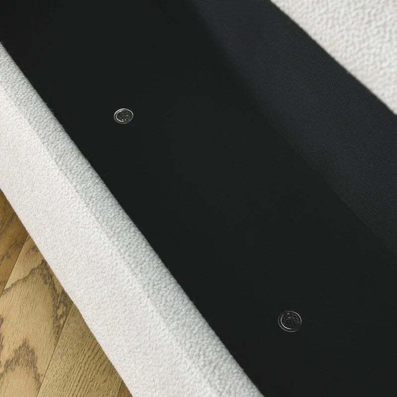 GEITIN Linen Fabric Upholstered Bench with Large Storage Space