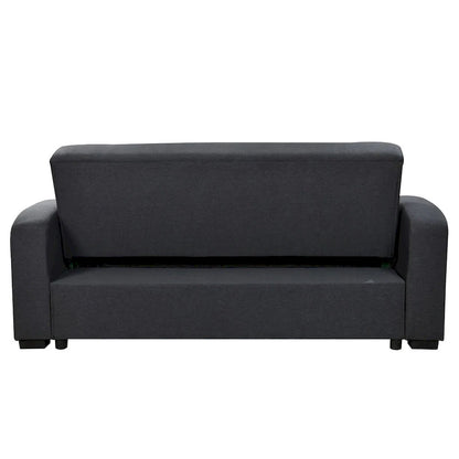 Convertible Sofa with Reclining Backrest, Cup Holders and Pillows
