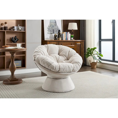 Oversized Swivel Accent Chair, 360 Swivel Barrel Chair, Papasan Chair for Living Room Bedroom