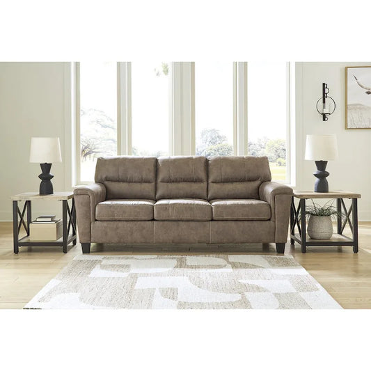 Signature Design by Ashley Navi Brown/Beige Sofa - 89W x 38D x 39H