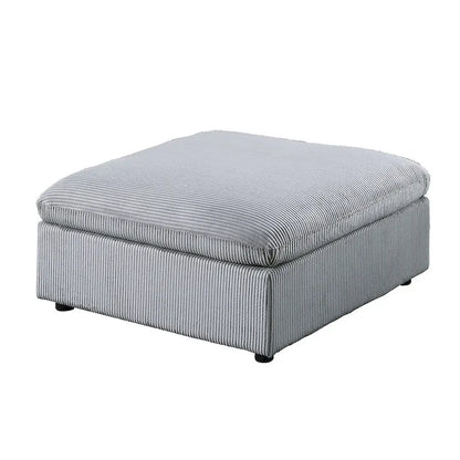 8 Piece Corduroy Upholstered Modular Sectional Sofa with Ottoman