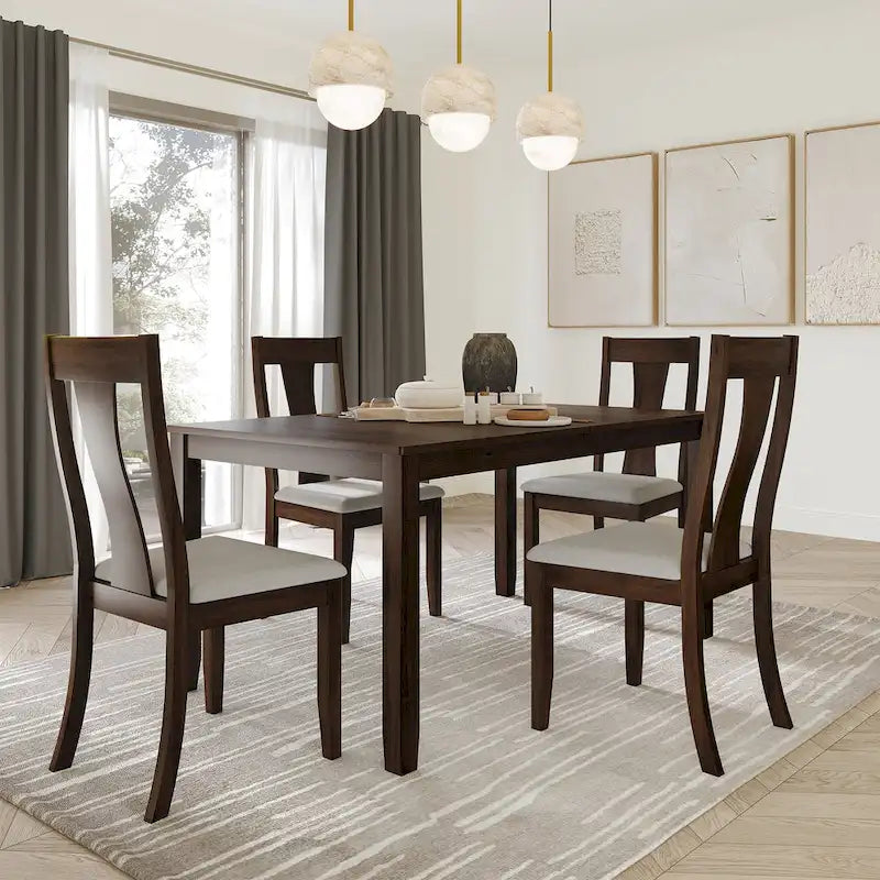 CraftPorch Vintage Style 5-piece Wooden Dining Set