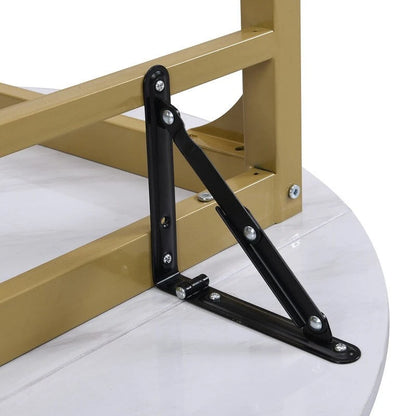 3 Piece Drop Leaf Dining Table Set, Modern Counter Height Round Dining Set with 2 Chairs, Wood Small Kitchen Table Set