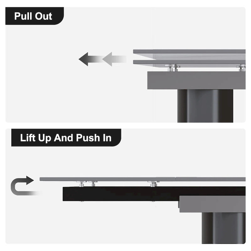 9 - Piece 94.48 Modern Minimalist Extendable Sintered Stone Top Double Pedestal Dining Set With 8 Fabric Chairs