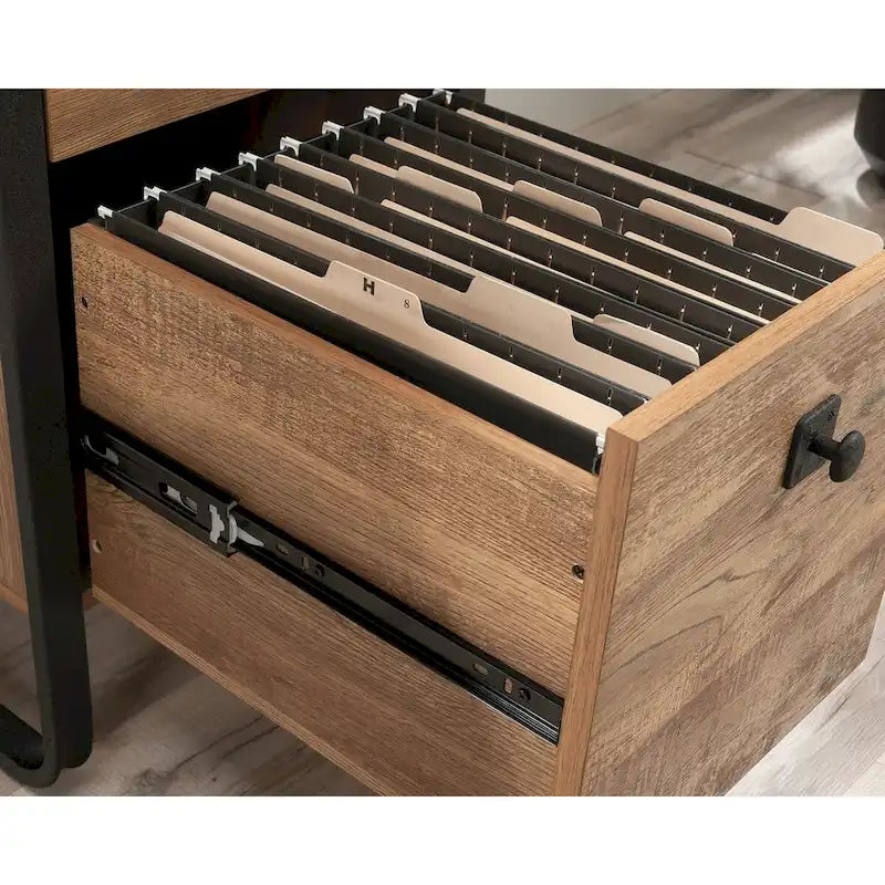 Station House Desk Etched Oak