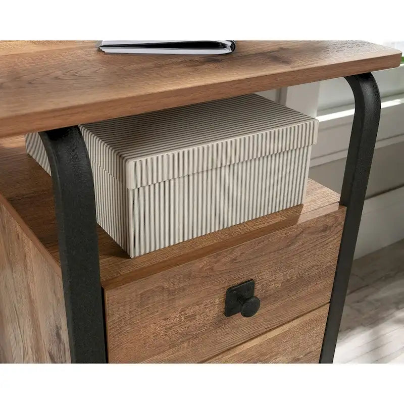 Station House Desk Etched Oak