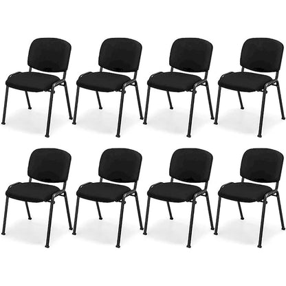 Meeting Room Conference Chair Set w/ Metal Frame & Upholstered Back