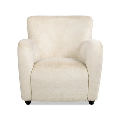 Wolffe 32 Transitional Faux Fur Upholstered Curved Arm Accent Chair