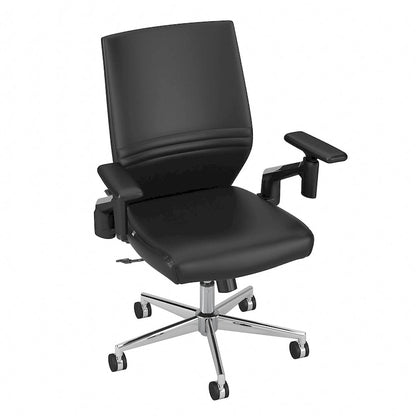 Cabot Mid Back Leather Office Chair by Bush Furniture